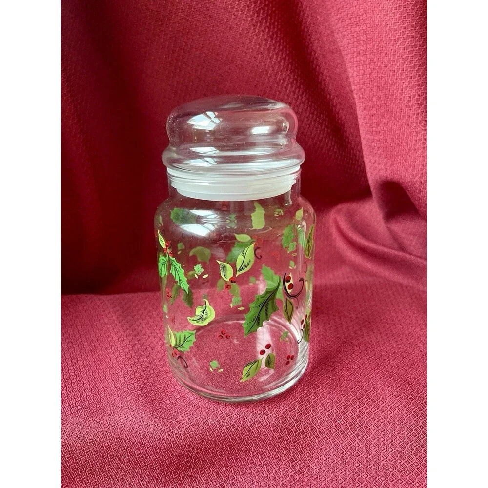 Vintage Libbey Christmas Canister
